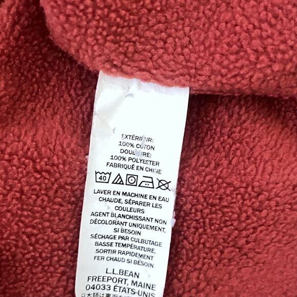 LL Bean Brown Traditional Fit Plaid Flannel Fleece Lined Button Up Jacket Size L - Picture 10 of 11